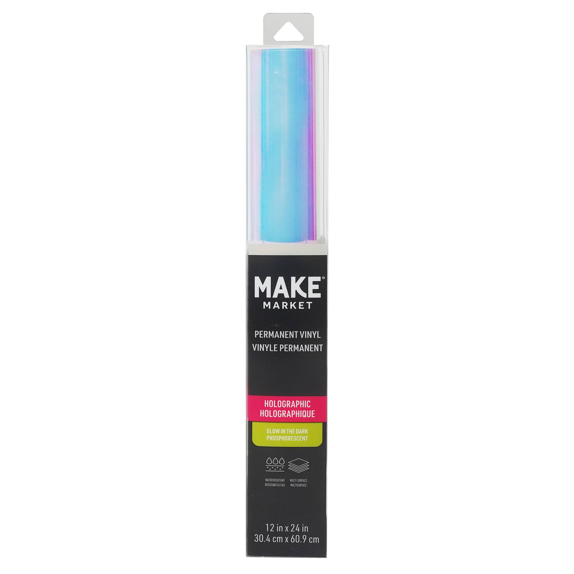 12 Pack: Holographic Glow-in-the-Dark Permanent Vinyl by Make Market